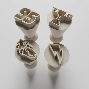 Kit com 04 Carimbos para docinhos/brigadeiro - Relâmpago McQueen 1