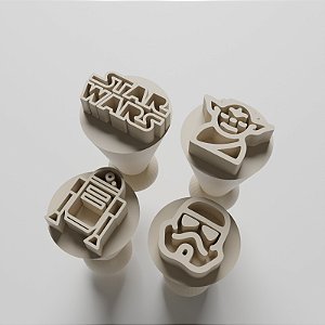 Kit com 04 Carimbos para docinhos/brigadeiro - Star Wars 1