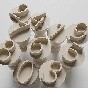 Kit com 10 Carimbos para docinhos/brigadeiro - Números 1