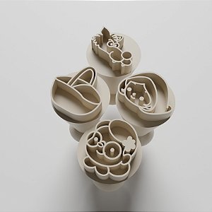 Kit com 04 Carimbos para docinhos/brigadeiro - Chapeuzinho Vermelho 1