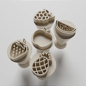 KIT 05 CARIMBOS PARA DOCINHOS/BRIGADEIRO - FRUTAS