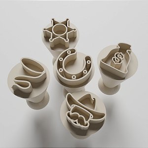 Kit com 05 Carimbos para docinhos/brigadeiro - Velho Oeste 2