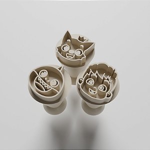 Kit com 03 Carimbos para docinhos/brigadeiro - Bebe Finn