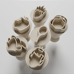 Kit com 06 carimbos para docinhos/brigadeiro - Branca de Neve