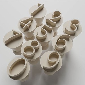 Carimbos para docinhos/brigadeiro - Número