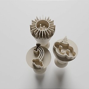 Kit com 03 Carimbos para docinhos/brigadeiro - 1º Volta ao Sol