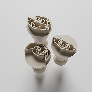 Kit com 03 Carimbos para docinhos/brigadeiro - Show da Luna