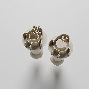 Kit com 02 carimbos para docinhos/brigadeiro - Abacate do Amor