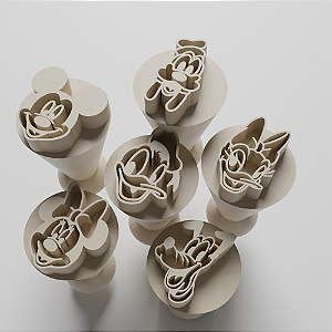 Kit com 06 Carimbos para docinhos/brigadeiro - Mickey Mouse 2