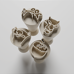 Kit com 04 Carimbos para docinhos/brigadeiro - Era do Gelo