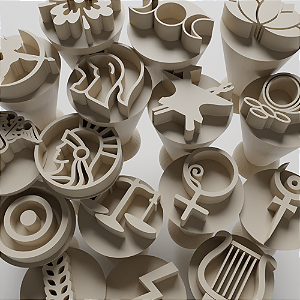 Kit com 16 Carimbos para docinhos/brigadeiro - Deuses do Olimpo