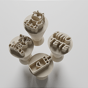 Kit 04 carimbos para docinhos/brigadeiro - Amo Tete