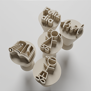 KIT 05 CARIMBOS PARA DOCINHOS/BRIGADEIRO - DIA DO PROFESSOR