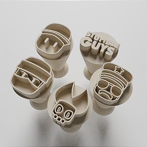 Kit com 05 Carimbos para docinhos/brigadeiro - Stumble Guys