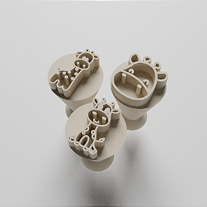 Kit com 03 Carimbos para docinhos/brigadeiro - Girafas