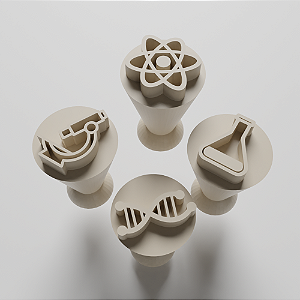 Kit 04 Carimbos para docinhos/brigadeiro - Ciências