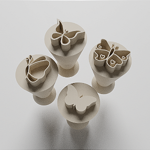 Kit com 04 Carimbos para docinhos/brigadeiro - Borboletas 1