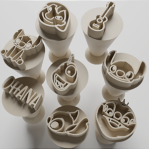 Kit com 08 Carimbos para docinhos/brigadeiro - Lilo e Stitch 1