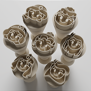 Kit com 07 Carimbos para docinhos/brigadeiro - Princesas 1