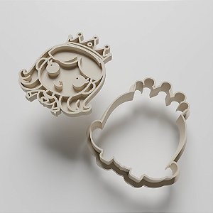 KIT CORTADOR E MARCADOR DE BOLACHA/PASTA AMERICANA - PRINCESA