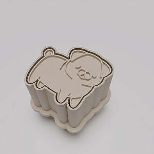 Ejetor e modelador de docinhos/brigadeiro - Cachorro Pug