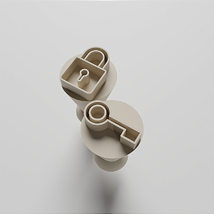 Kit com 02 Carimbos docinhos/brigadeiro - Chave e Cadeado