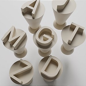 Kit com 26 Carimbos para docinhos/brigadeiro - Alfabeto Completo