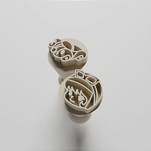 Kit com 02 Carimbos para docinhos/brigadeiro - Penélope Charmosa