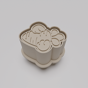 Ejetor e modelador de docinhos/brigadeiro - Cenoura com Mãos