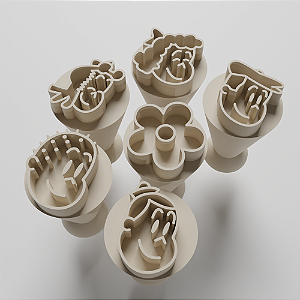 Kit com 06 Carimbos para docinhos/brigadeiro - Turma da Luluzinha