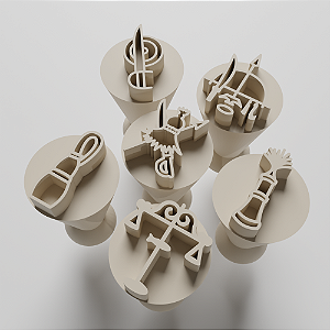 Kit com 06 Carimbos para docinhos/brigadeiro - Orixás 3