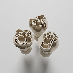 Kit com 03 Carimbos para docinhos/brigadeiro - Shaun Carneiro