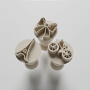 Kit com 03 Carimbos para docinhos/brigadeiro - Paris