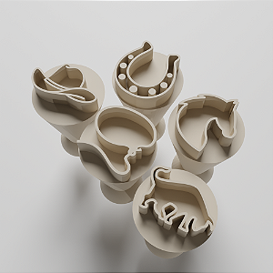 Kit com 05 Carimbos para docinhos/brigadeiros - Rodeio