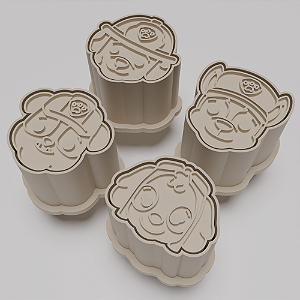 Ejetor e modelador de docinhos/brigadeiro - Personagens Patrulha Canina
