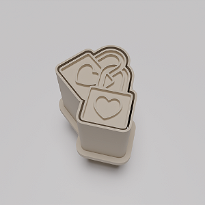 Ejetor e modelador de docinhos/brigadeiro - Cadeado Coração