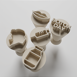 Kit com 05 carimbos para docinhos/brigadeiro - Botox