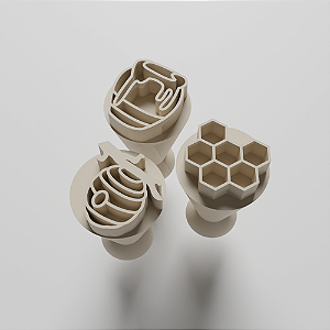 Kit com 03 carimbos para docinhos/brigadeiro - Abelhinha