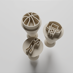 Kit com 03 Carimbos para docinhos/brigadeiro - Basquete