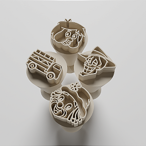 Kit com 04 Carimbos para docinhos/brigadeiro - Carreta Furacão