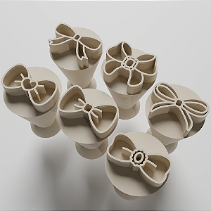 Kit com 06 carimbos para docinhos/brigadeiro - Laços