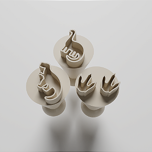 Kit com 03 Carimbos para docinhos/brigadeiro - Dino 1