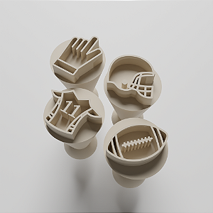 Kit com 04 Carimbos para docinhos/brigadeiro - Futebol Americano