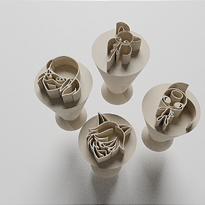 Kit com 04 Carimbos para docinhos/brigadeiro - Lady Bug