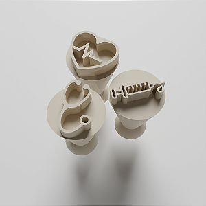 Kit com 03 Carimbos para docinhos/brigadeiro - Medicina