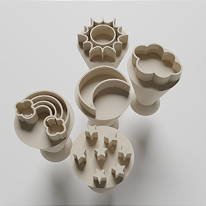 Kit com 05 Carimbos para docinhos/brigadeiro - Meu Céu