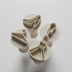 Kit com 04 Carimbos para docinhos/brigadeiro - Moda