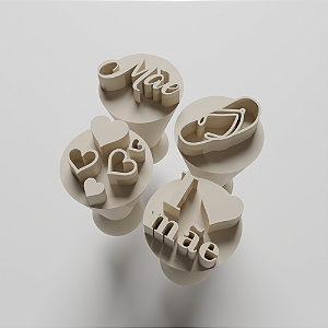 Kit com 05 Carimbos para docinhos/brigadeiro - Dia das mães 4