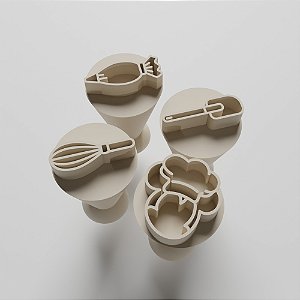 Kit com 03 Carimbos para docinhos/brigadeiro - Minnie Confeiteira