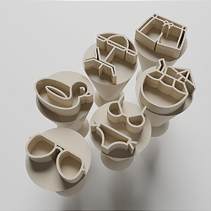 Kit com 06 Carimbos para docinhos/brigadeiro - Pool Party